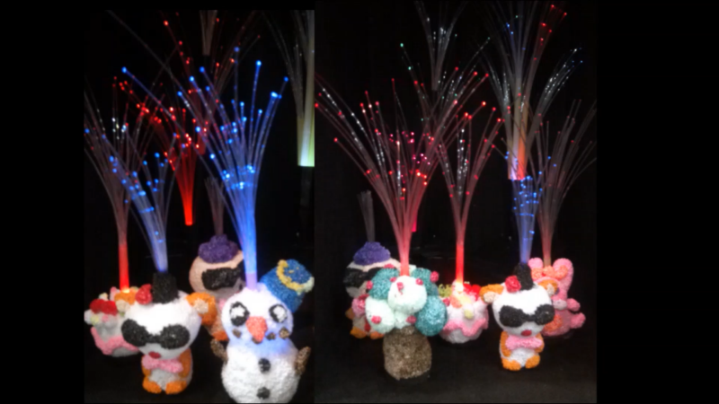 클레이(점토)와 LED가 피운 광섬유 꽃